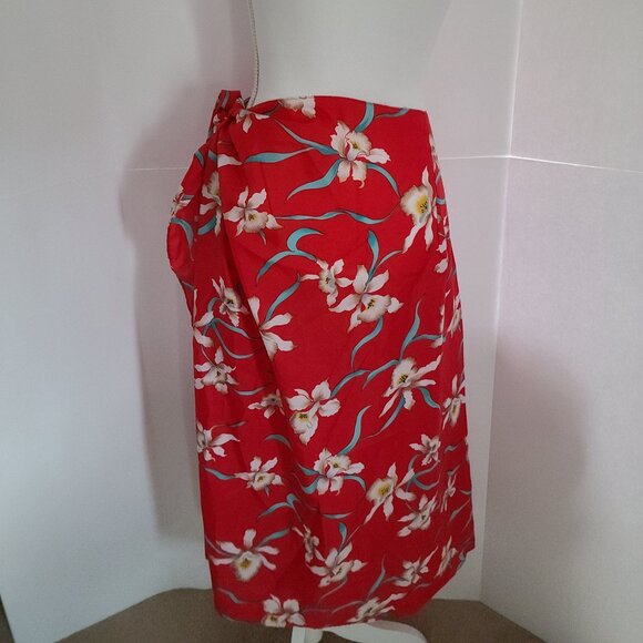 VTG HILO HATTIE ORCHID SARONG WRAP-HAWAIIAN SWIM COVER/ONE SIZE - Picture 4 of 5